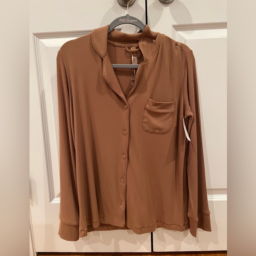 Skims long sleeve sleep top NWT